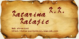 Katarina Kalajić vizit kartica